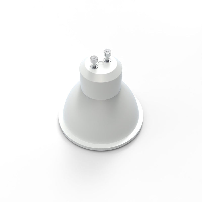 Bottom of a GU10 LED bulb