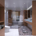 Brushed chrome IP65 bathroom downlight