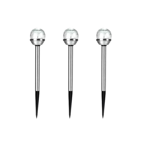 Pack of 3 Bunbury Colour Changing LED Solar Stake Lights