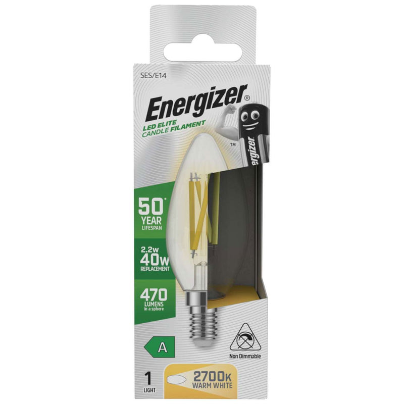 E14 LED Filament candle 2.2w bulb, 2700K