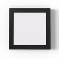 Square under-cabinet light with black bezel on a white surface.