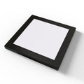 Under-cabinet light square black finish.