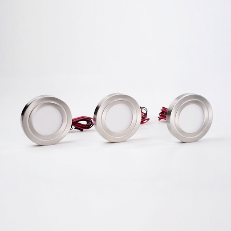 2.7W Natural White Cabinet Light – Brushed Nickel (set of 3)