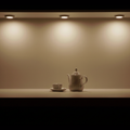 2.7W Natural White Cabinet Light – Brushed Nickel (in action)