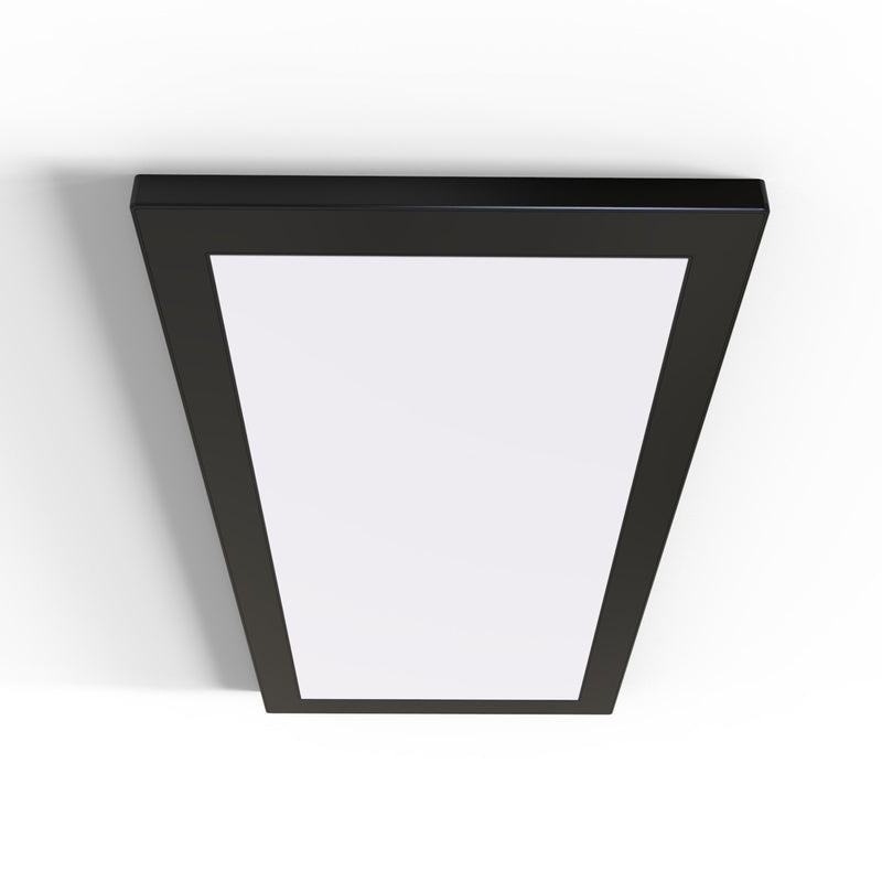 Mounted under cabinet light with a black bezel and a magnetic frame.