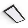 200x100mm dimension under-cabinet light with black bezel and magnetic cover.