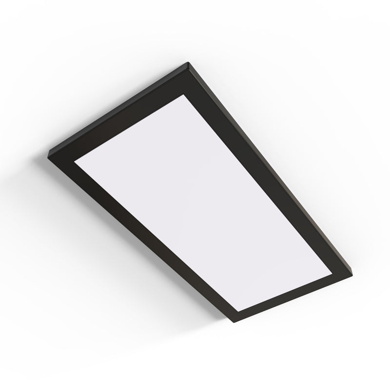 200x100mm dimension under-cabinet light with black bezel and magnetic cover.