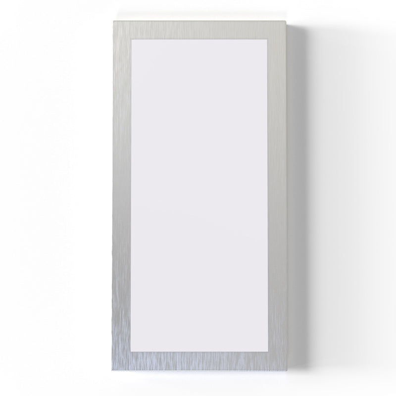 Rectangular under-cabinet light with magnetic cover on a white surface.