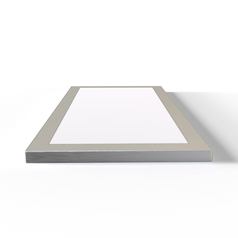 Rectangular under cabinet light with a magnetic frame that covers the fitting.