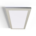 Mounted rectangular under-cabinet light with magnetic cover.