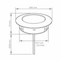 240v Mains LED Recessed Under Cupboard Light - Natural or Warm White