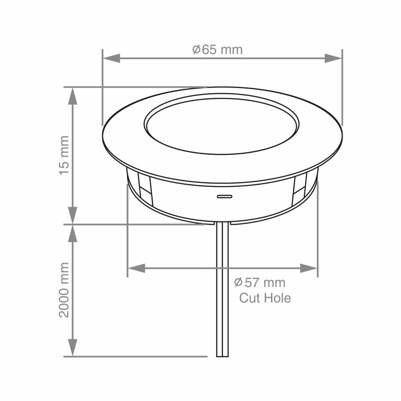 240v Mains LED Recessed Under Cupboard Light - Natural or Warm White