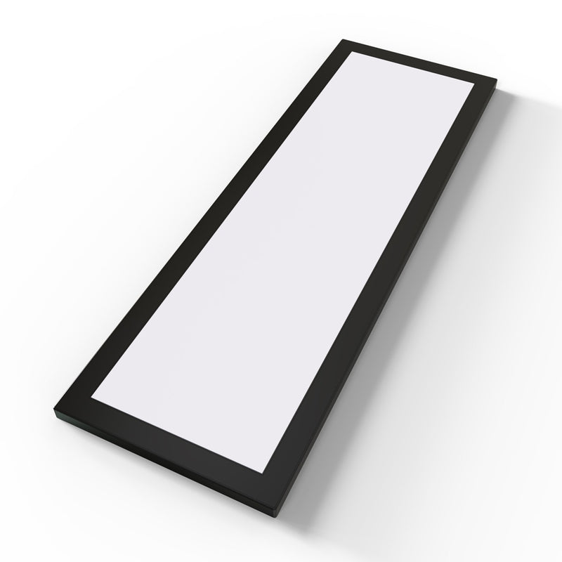Rectangular under cabinet light with 300x100 dimensions and magnetic cover.