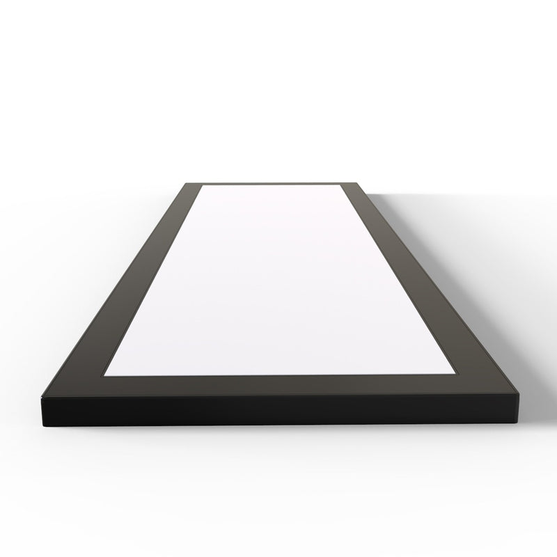 Under cabinet light with a black bezel and a magnetic cover.