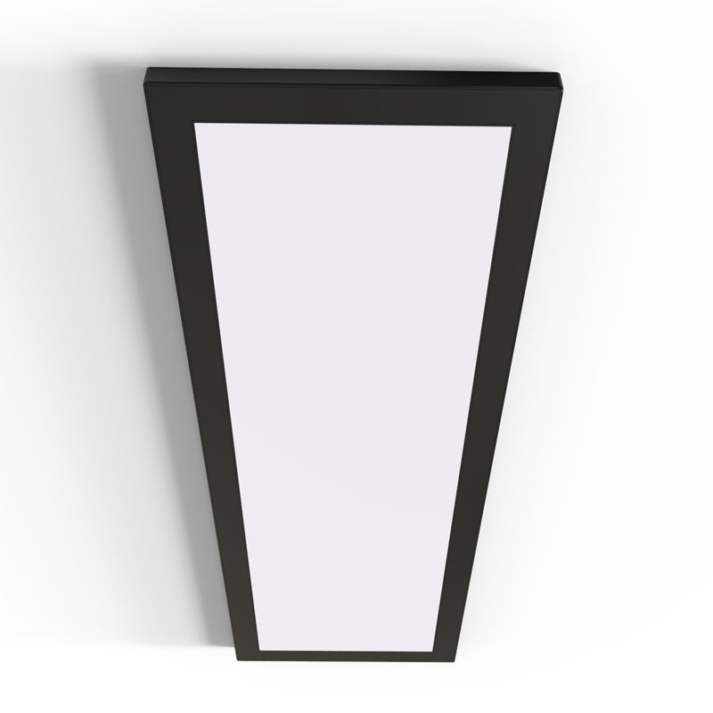 300 x 100 x 7mm under cabinet LED light with black bezel and magnetic cover.