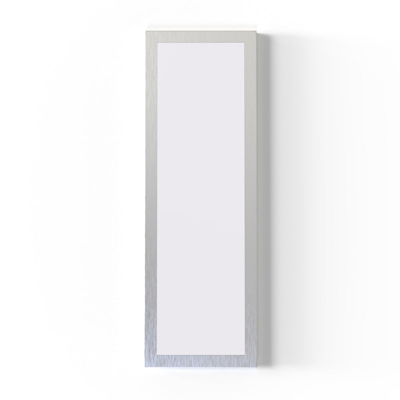 300mm x 100mm under cabinet light with magnetic cover and silver bezel.