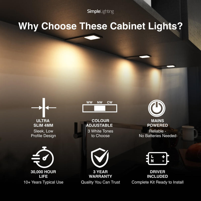 3 X Black Recti Superslim 5w LED Cabinet Light Includes LED Driver - Infographics 7