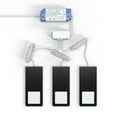 Pack of three black under cabinet lights