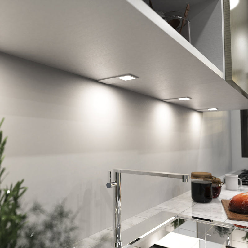 mounted matte white CCT LED cabinet lights - natural white light
