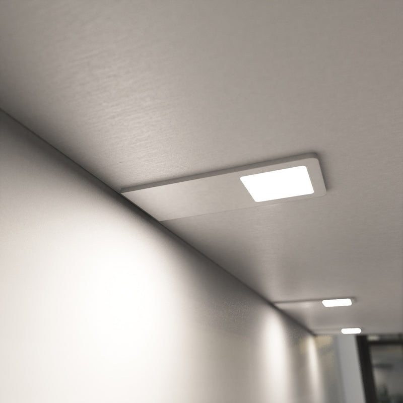 mounted matte white LED CCT cabinet lights - natural white light