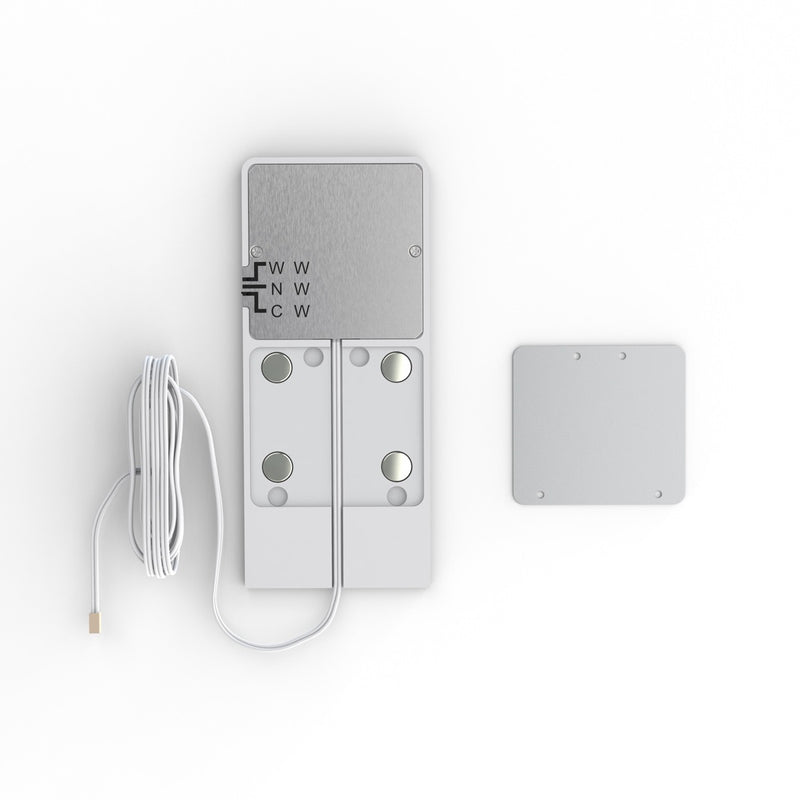 back of a matte white LED CCT cabinet light