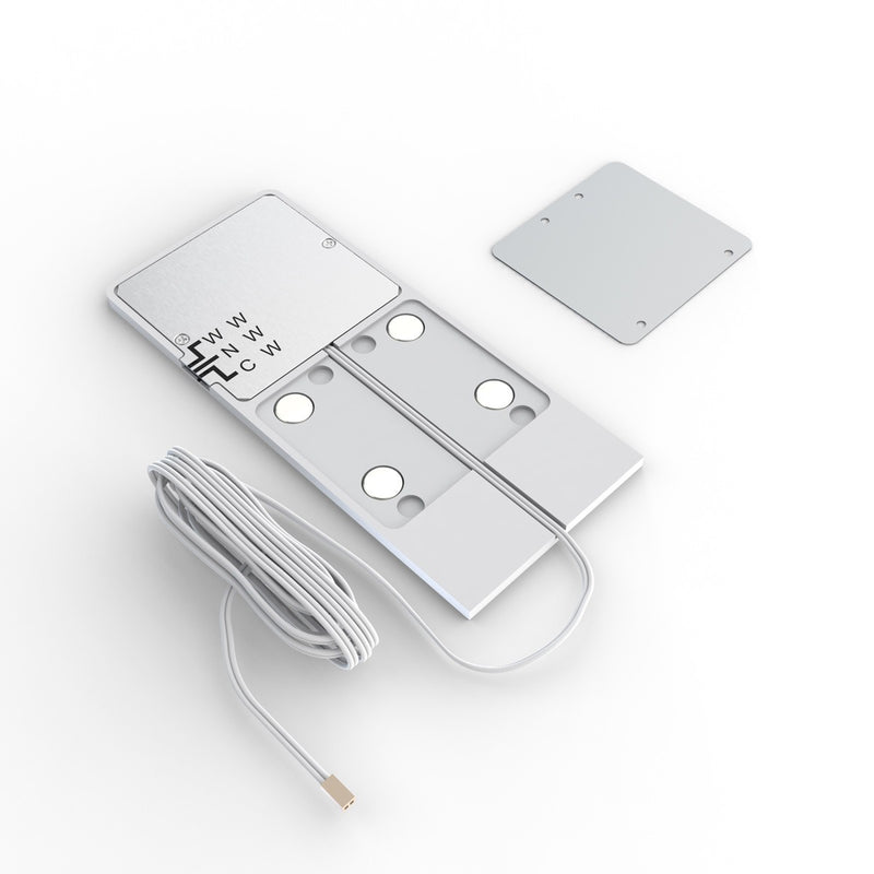 back of a matte white LED CCT cabinet light