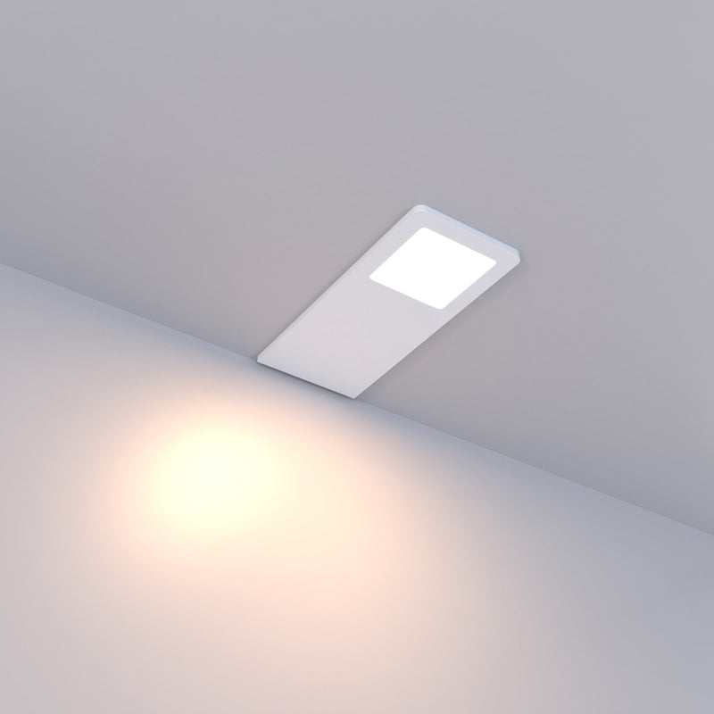 matte white CCT LED cabinet light - warm white light