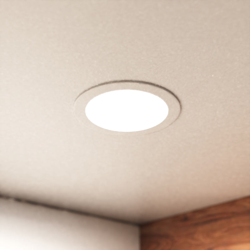 mounted circular LED panel in natural white light