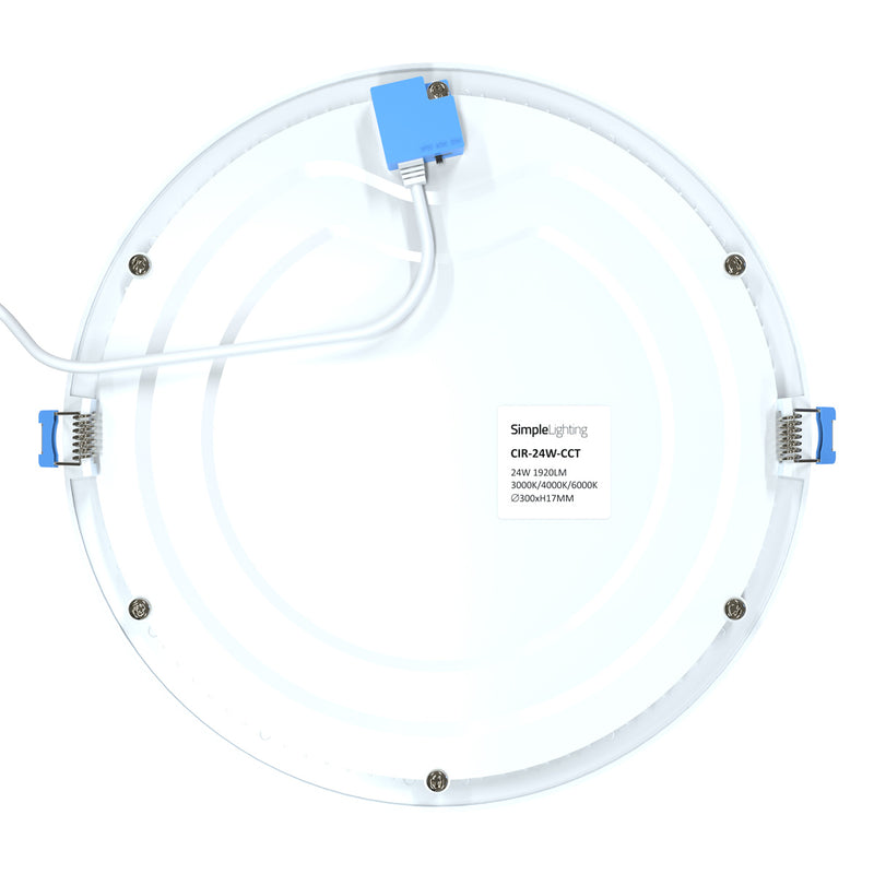 back of a 18w circular LED panel