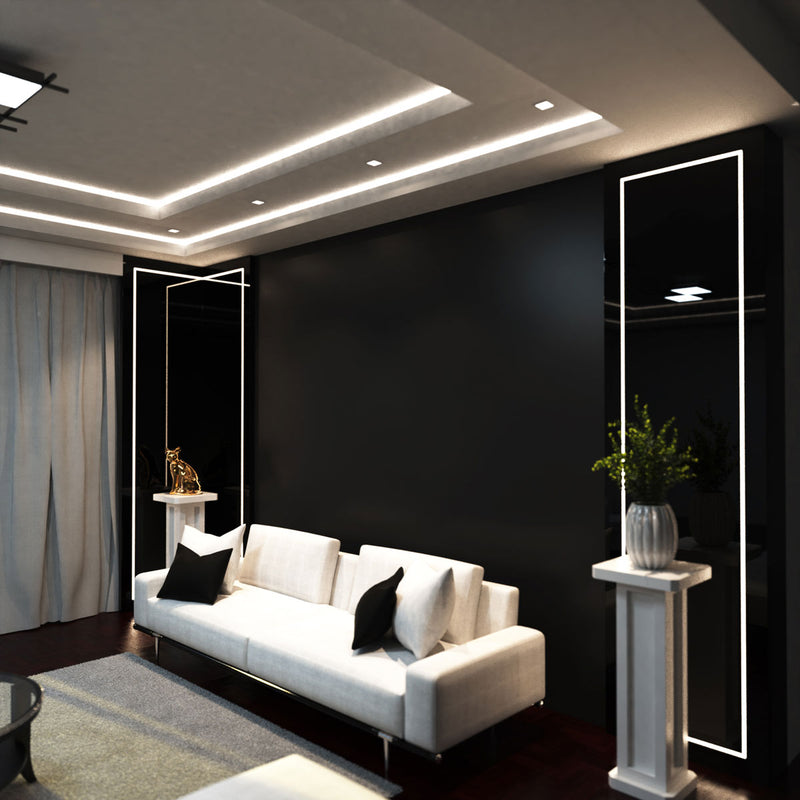 side of a living room with natural white light
