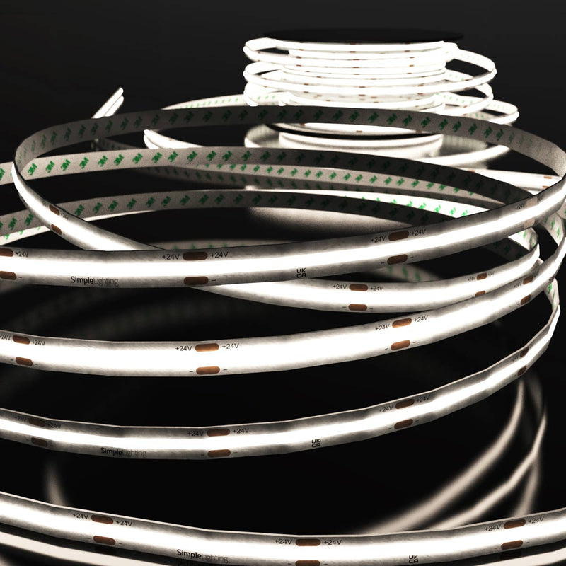 full shot of a natural white COB strip