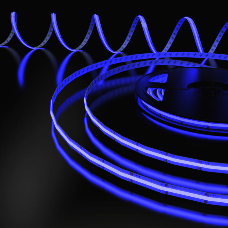 RGB LED tape light in blue