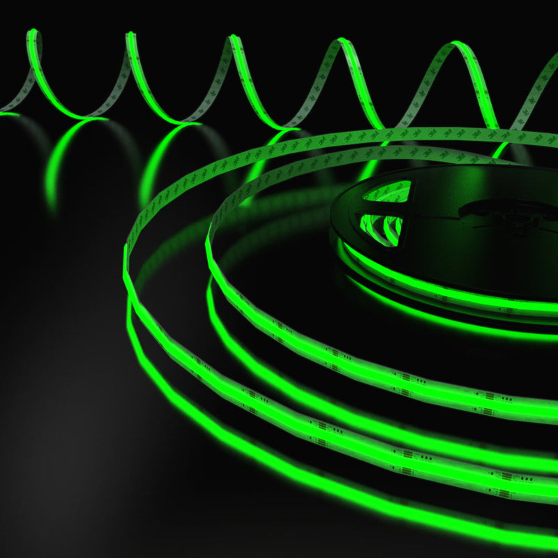 RGB LED tape light in green