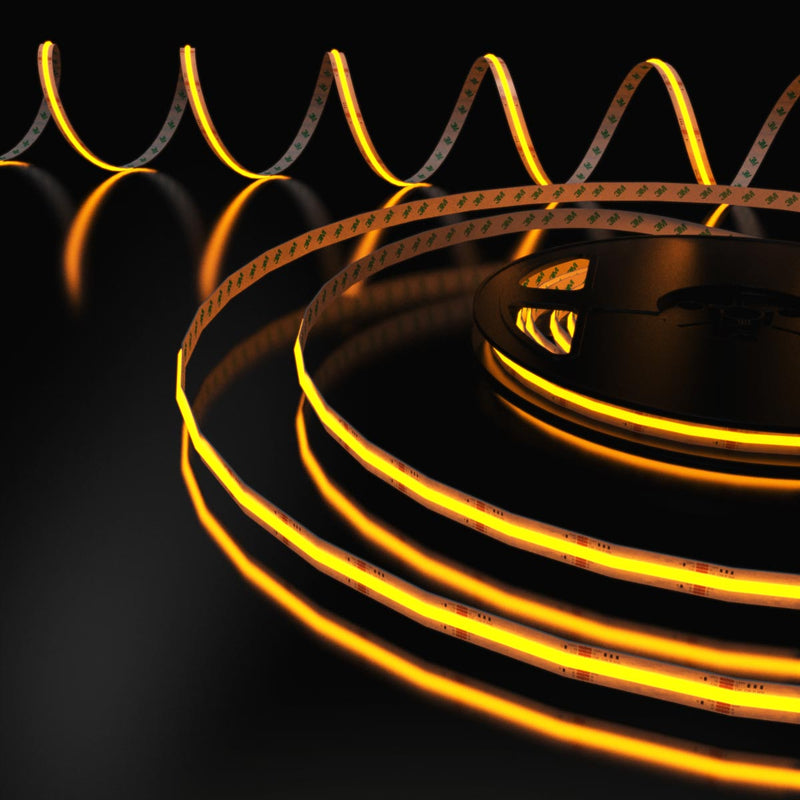RGB LED tape light in orange