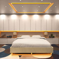 full shot of a bedroom with amber COB LED strips