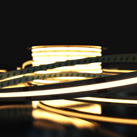COB IP67 strip with warm white light