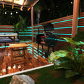deck with aqua COB strips