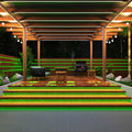 deck with green COB strips