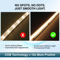 COB LED Strip - No Spots, Cool, Warm or Natural White, CRI >90 - No Spots. No Dots. Just Smooth Light.