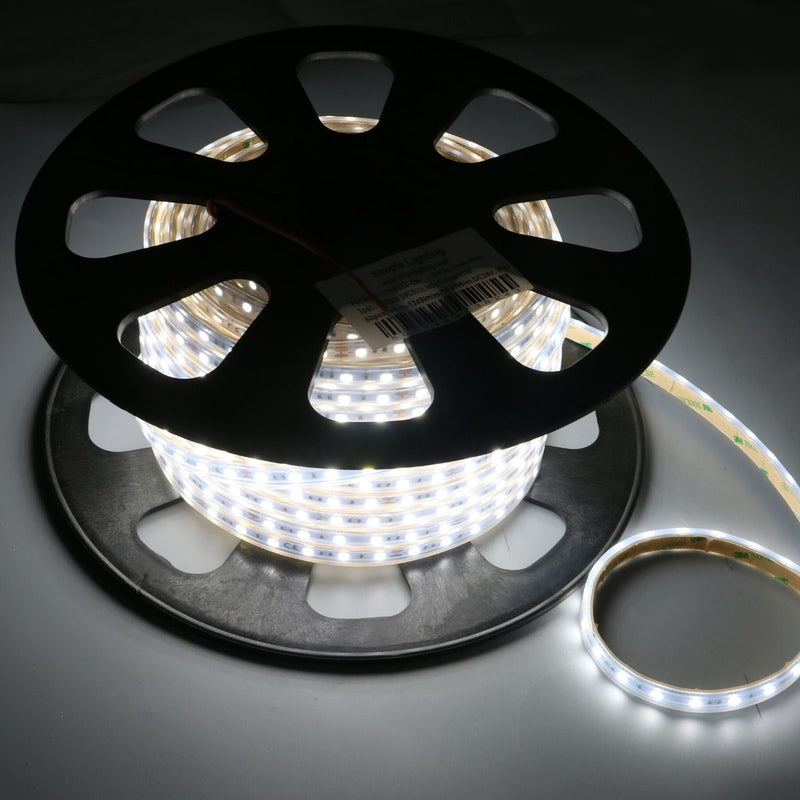 Roll of LED tape with cool white light