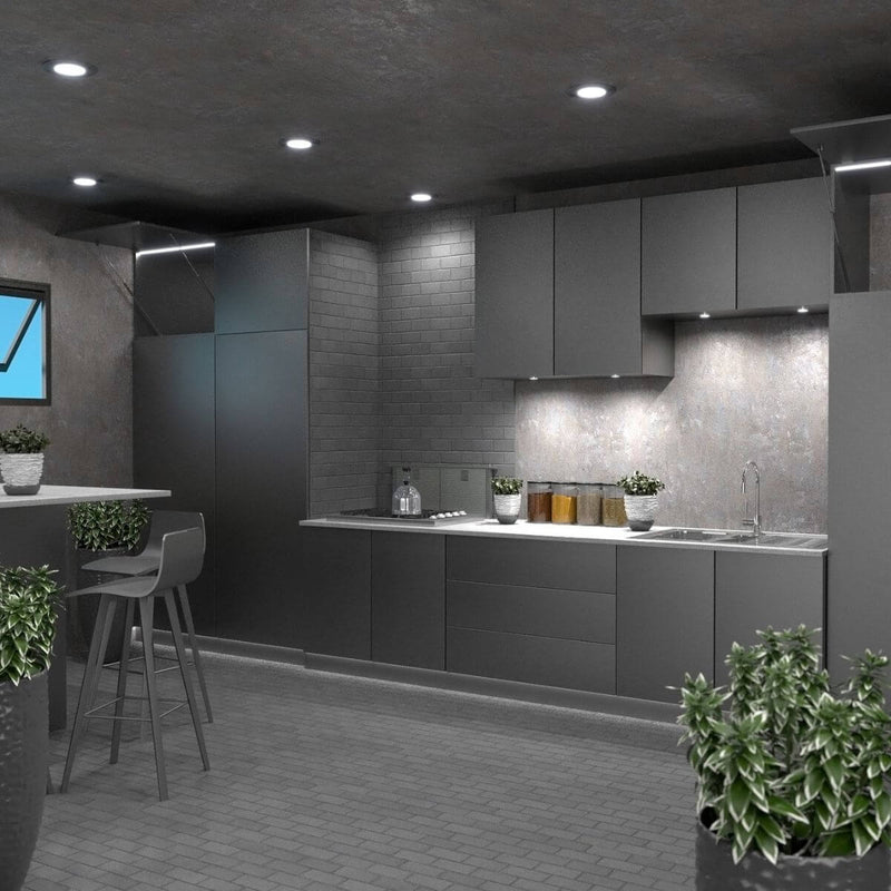 5 Pack - Recessed LED Under Cabinet Lights - Cool White or Warm White
