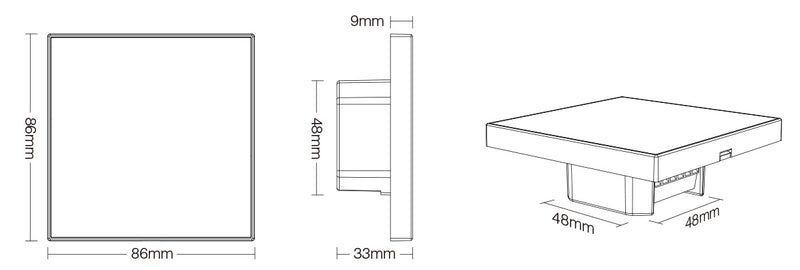 Wall Mounted, LED Controller, Mains Powered - For Dimming