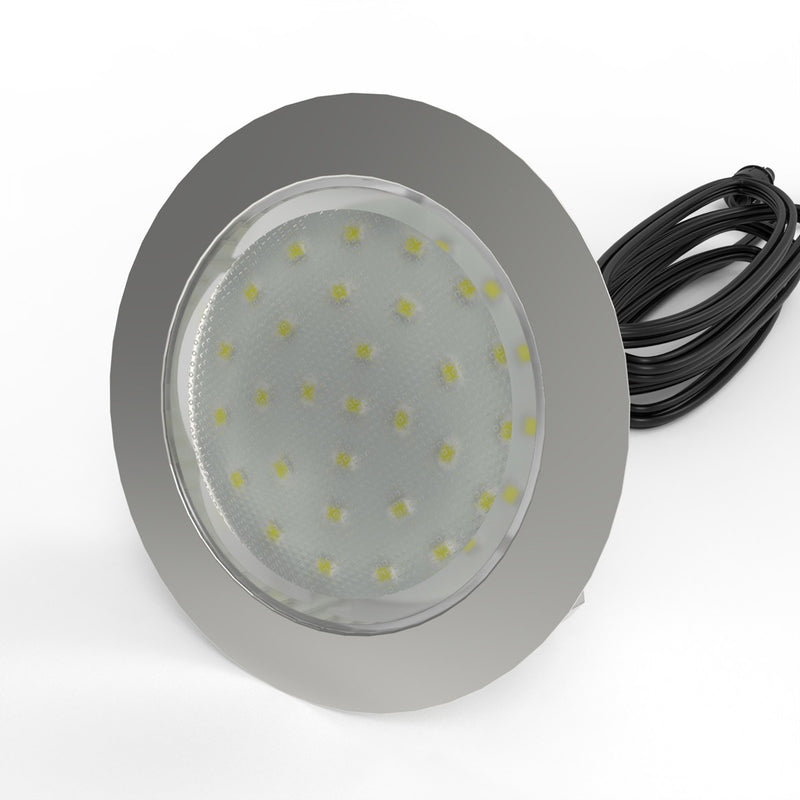80mm cool white LED deck light - close up