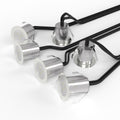 Six 30mm, RGB IP67 LED Decking Lights