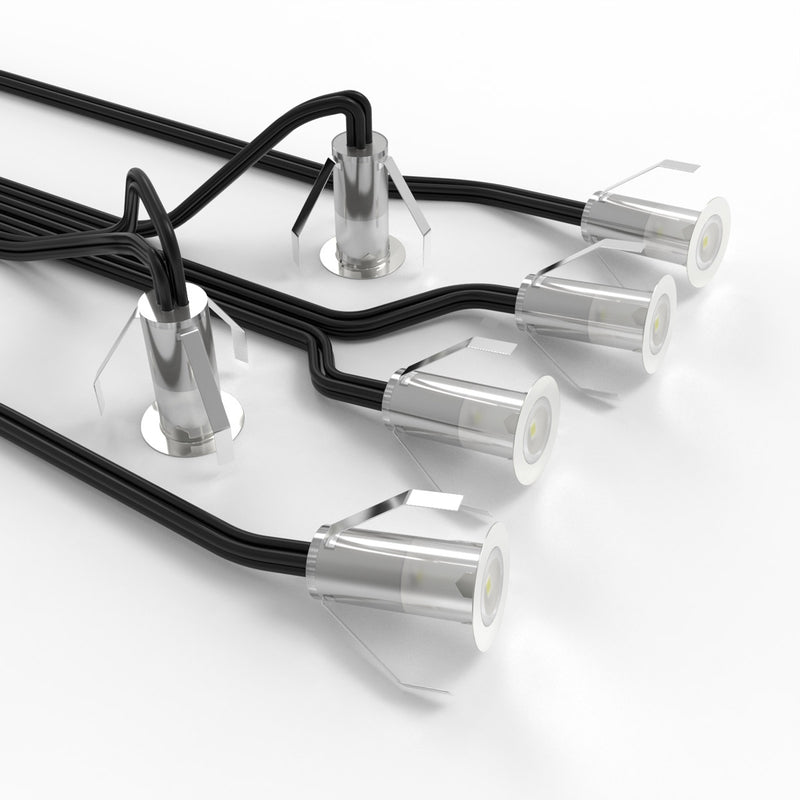 Six 18mm, Mini IP67 LED Decking Lights