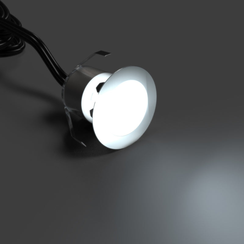 30mm, IP67 LED Decking Light - Cool White Light, Close Up