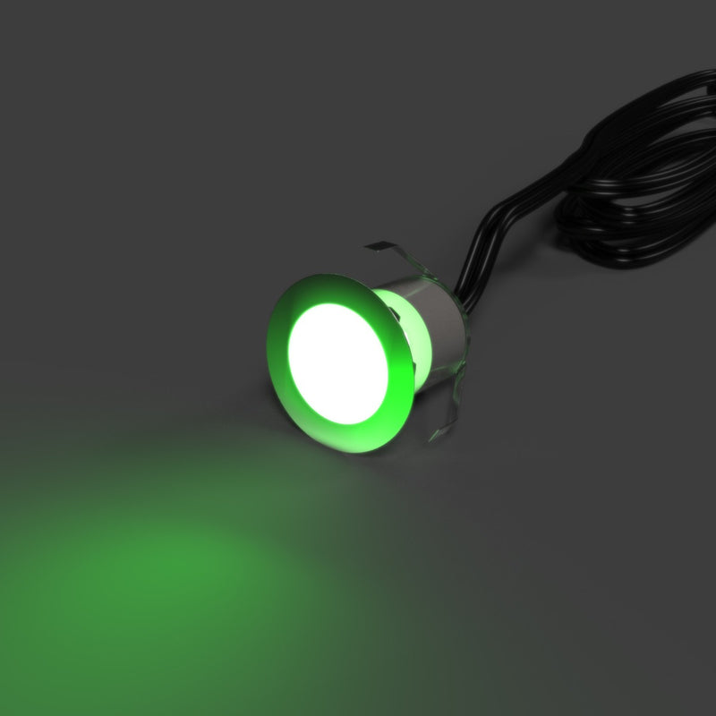 30mm, RGB IP67 LED Decking Light - Green