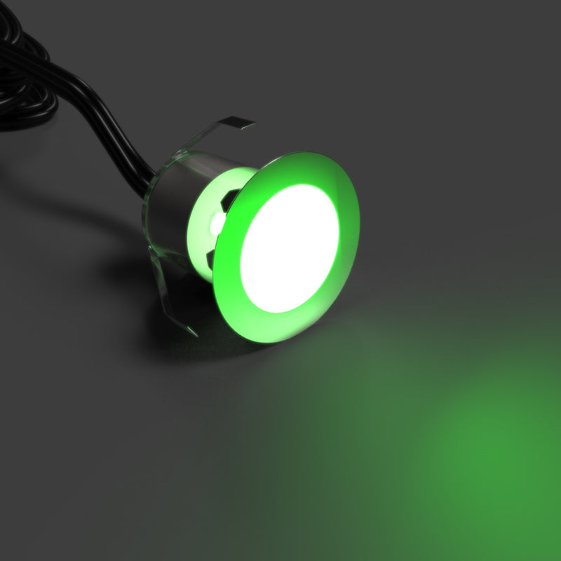 RGB 30mm LED Decking Light - Green