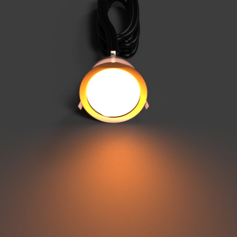 39.5mm, RGB IP67 LED Decking Light - Orange