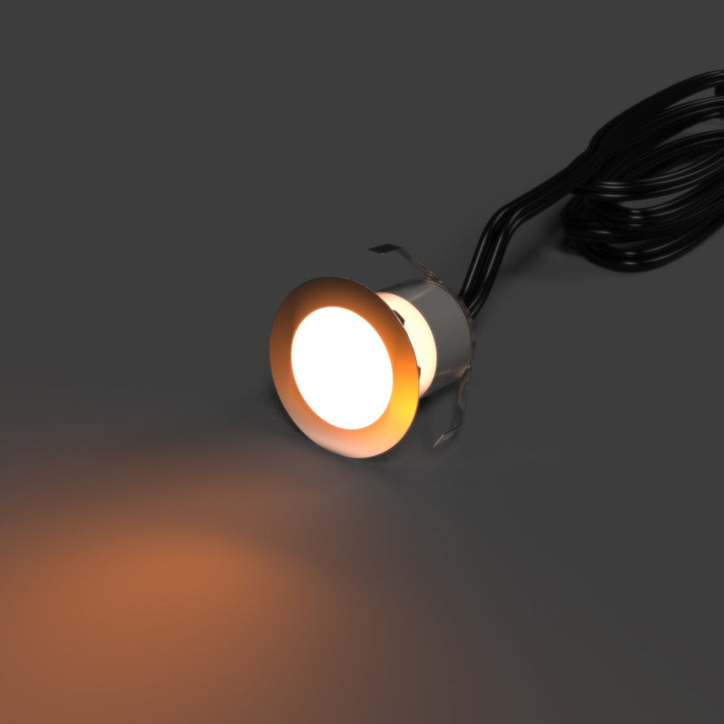 30mm, RGB IP67 LED Decking Light - Orange